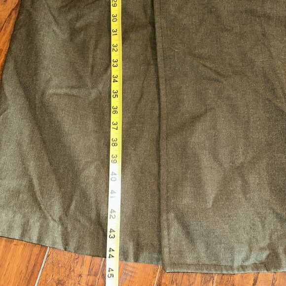 Vintage Military Mens Wool Serge Overcoat Double Breasted  Green 36R (2R-2) - Picture 6 of 12